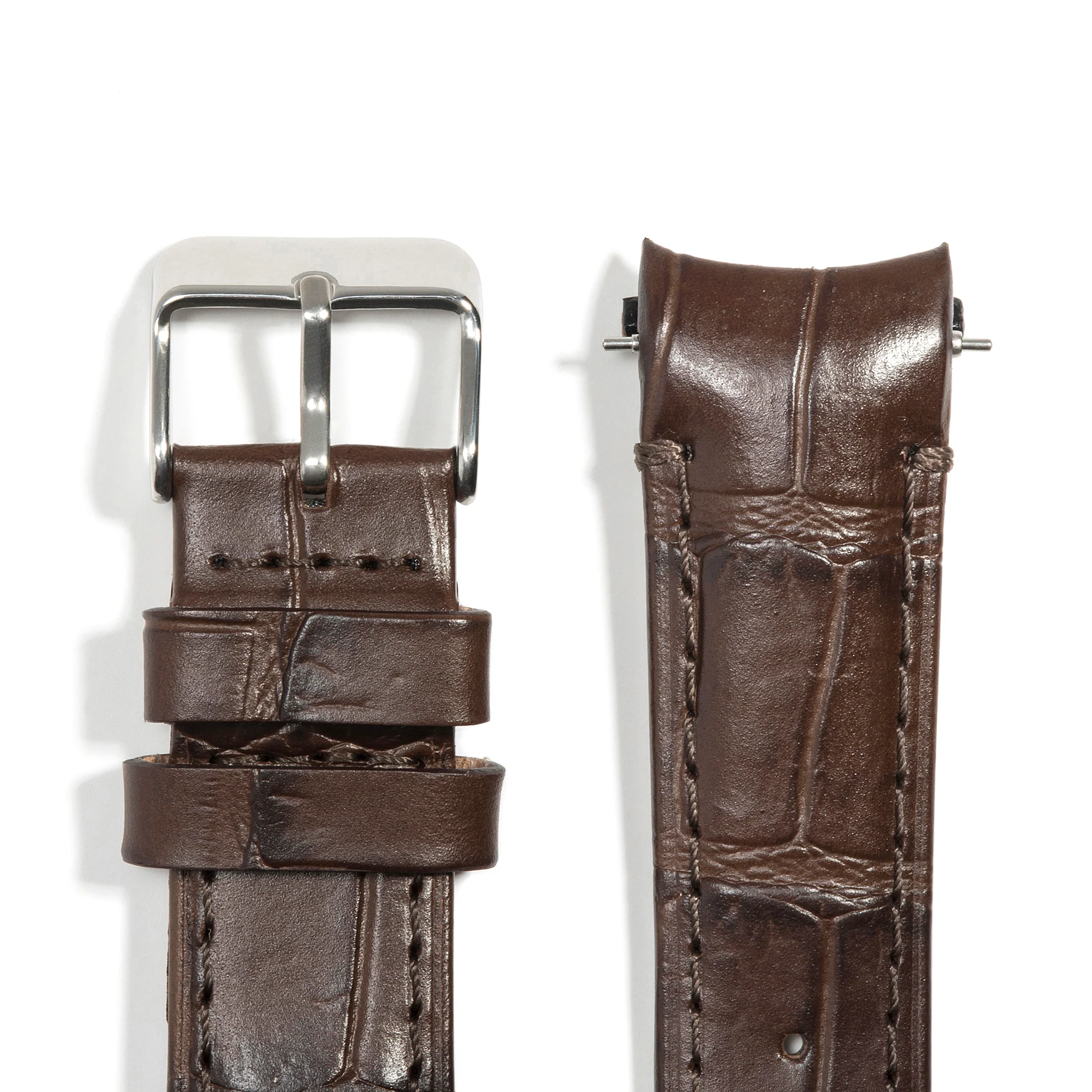 Curved End Leather Strap for Rolex GMT 1675 & 16750 with Tang Buckle - Image 4
