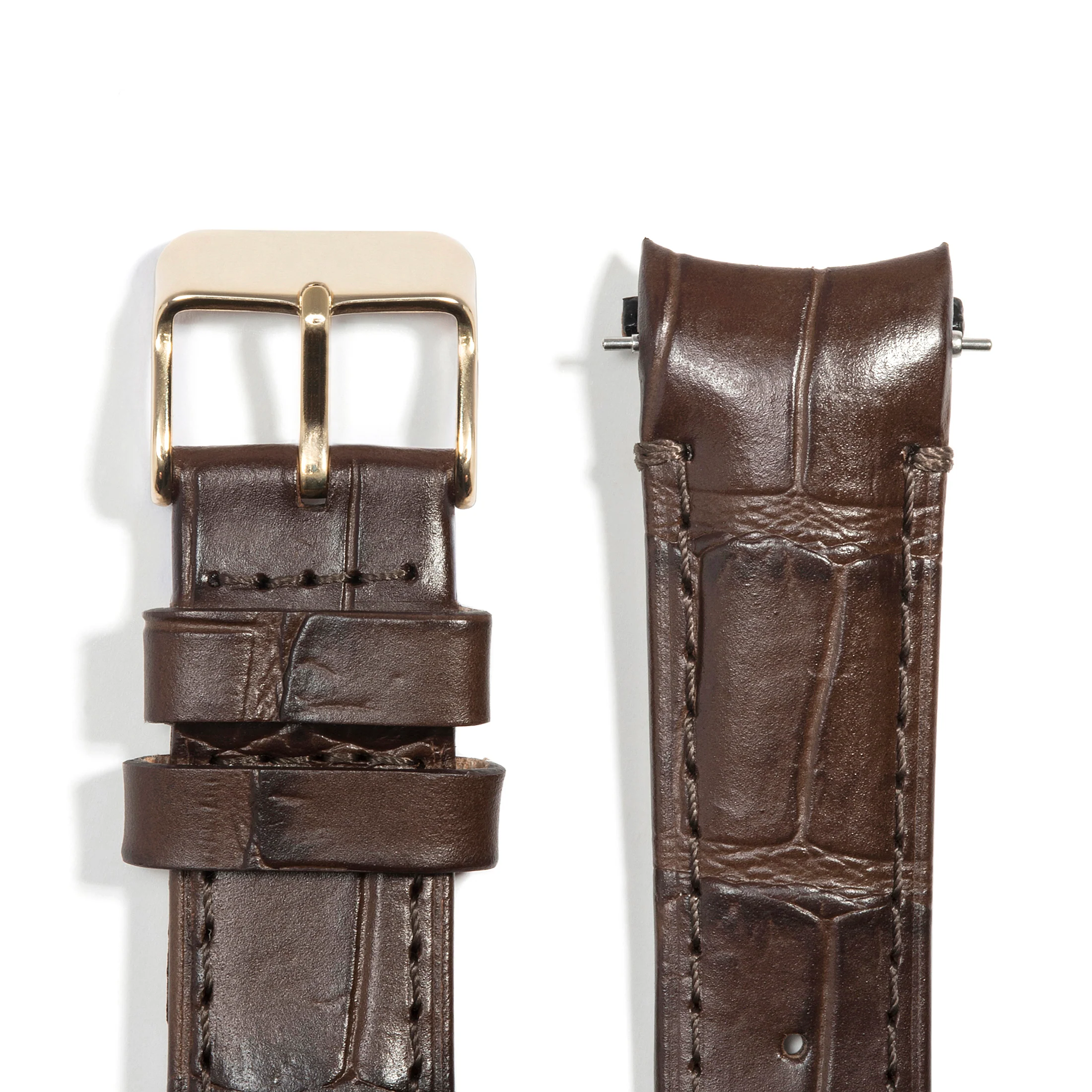 Curved End Leather Strap for Rolex GMT 1675 & 16750 with Tang Buckle - Image 9