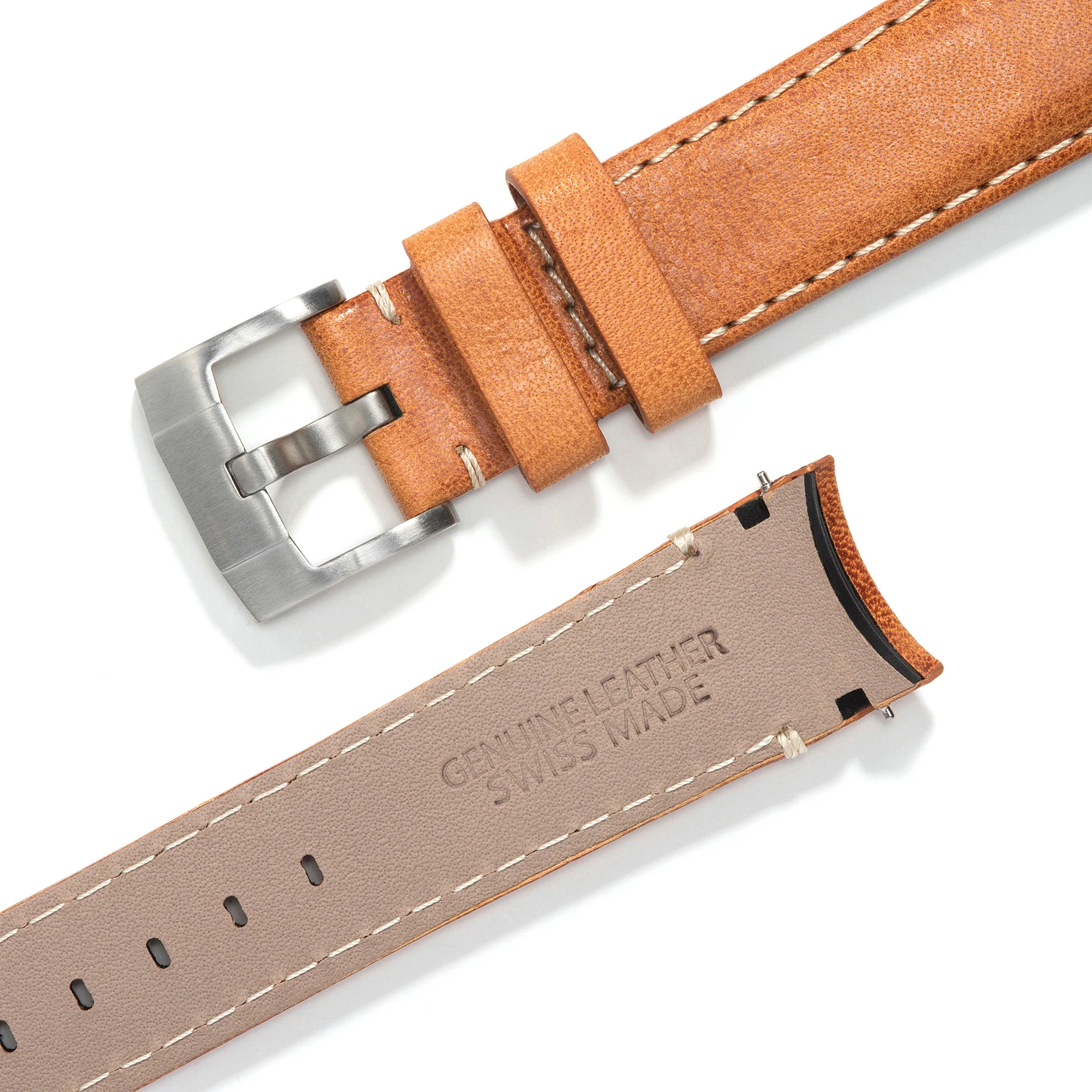 Curved End Leather Strap for Rolex Sea-Dweller with Tang Buckle - Image 8