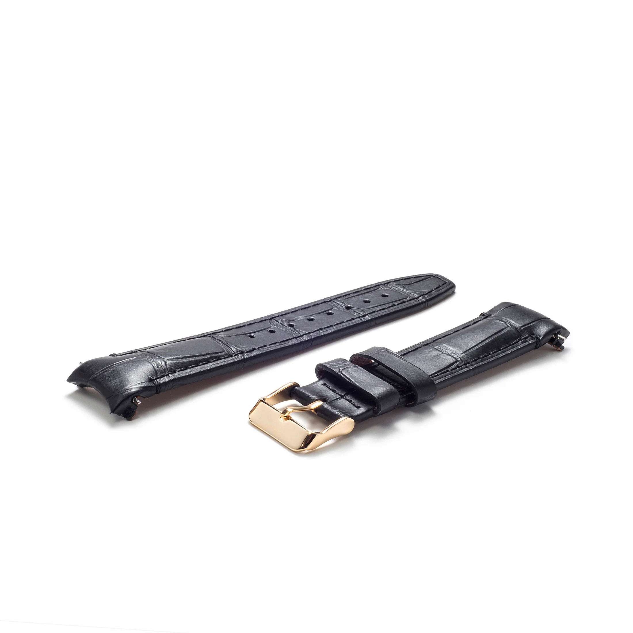 Curved End Leather Strap for Rolex Submariner with Tang Buckle - Image 16
