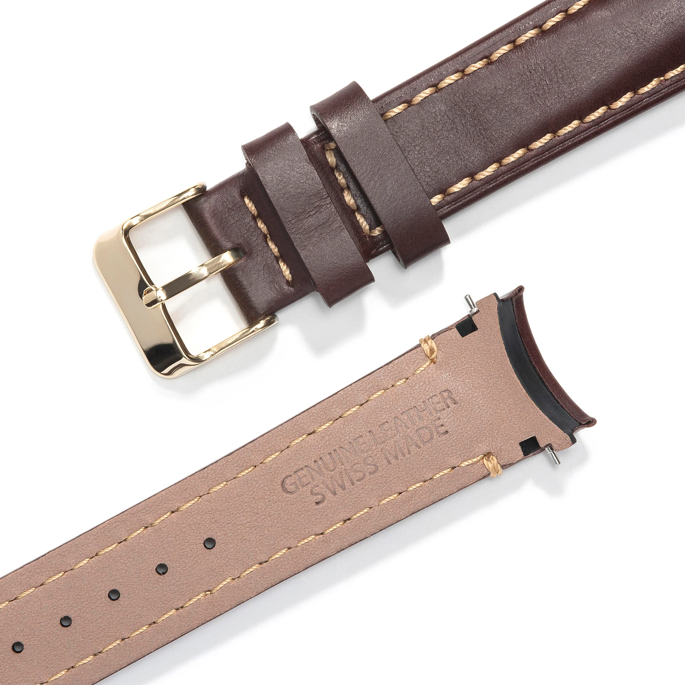 Curved End Leather Strap for Rolex Submariner with Tang Buckle - Image 46