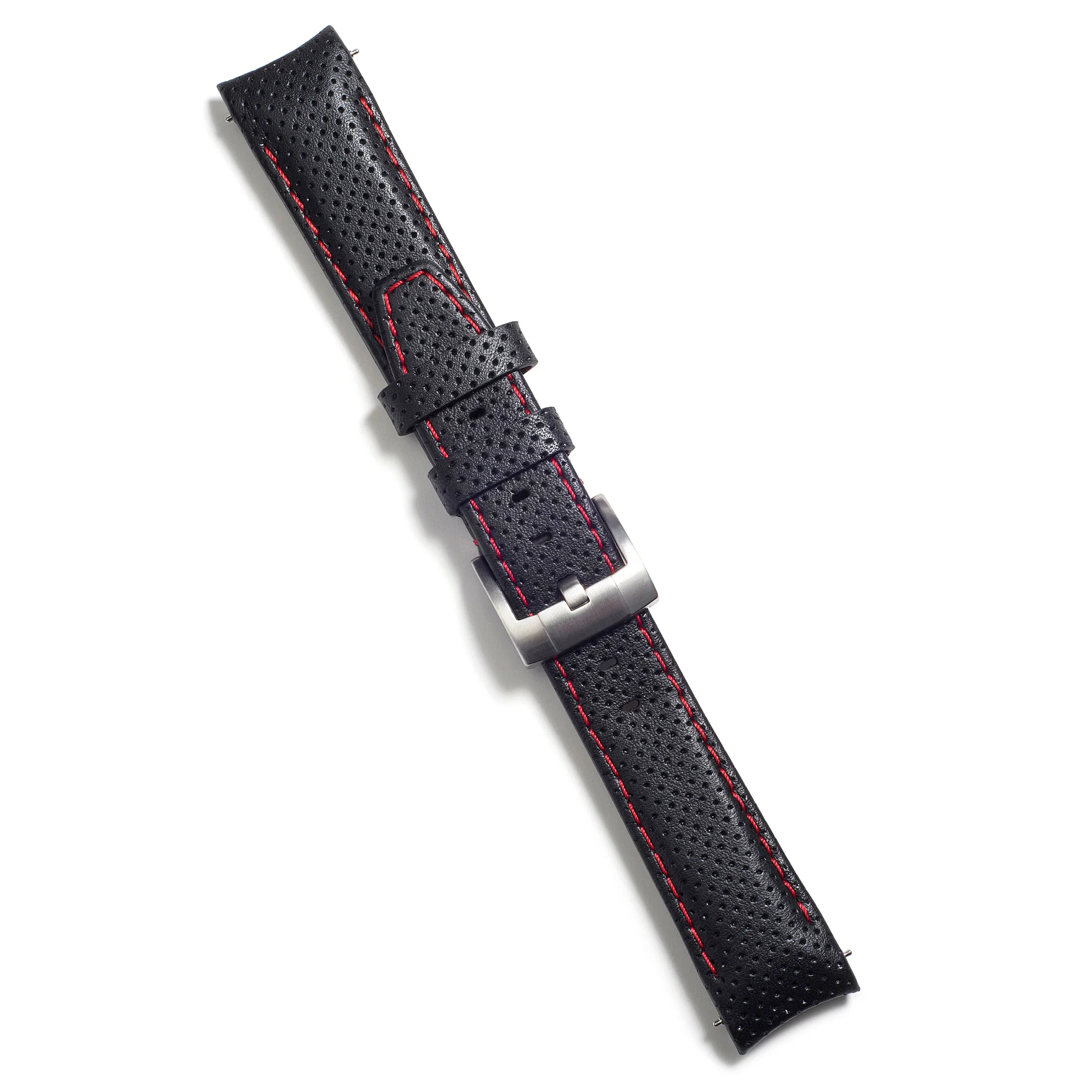 Curved End Racing Leather Strap for Rolex Sea-Dweller with Tang Buckle - Image 4