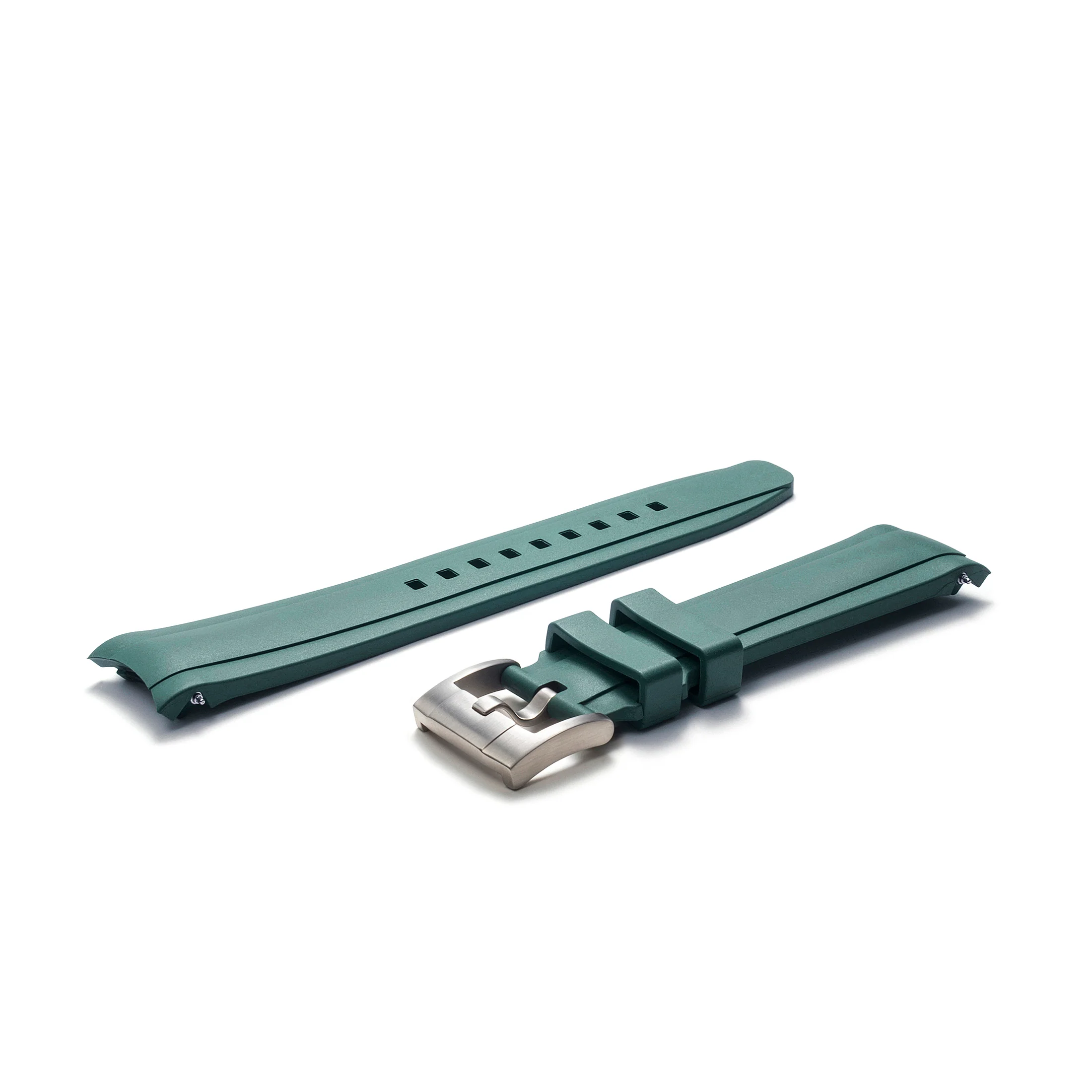 Curved End Rubber Strap for Rolex Ceramic Daytona with Tang Buckle - Image 16