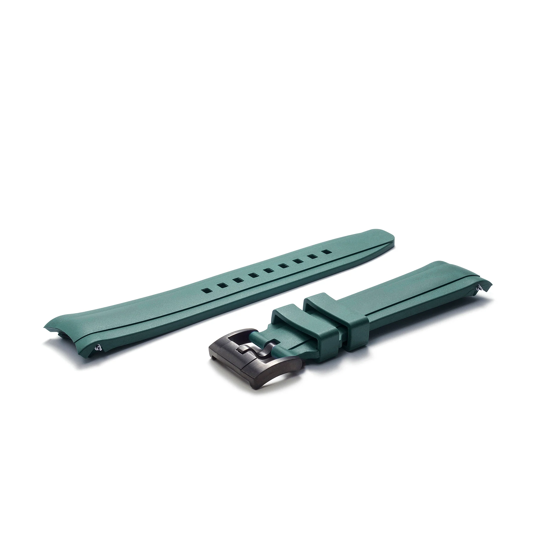 Curved End Rubber Strap for Rolex Ceramic Daytona with Tang Buckle - Image 21