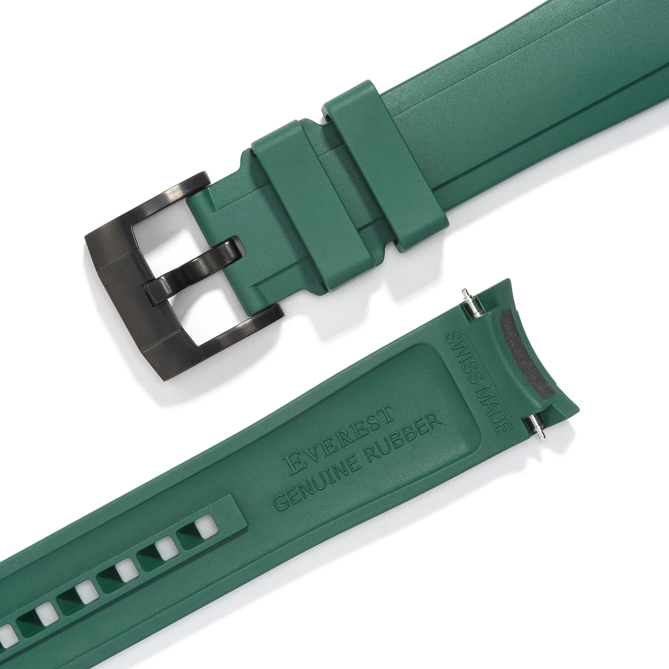 Curved End Rubber Strap for Rolex Ceramic Daytona with Tang Buckle - Image 22
