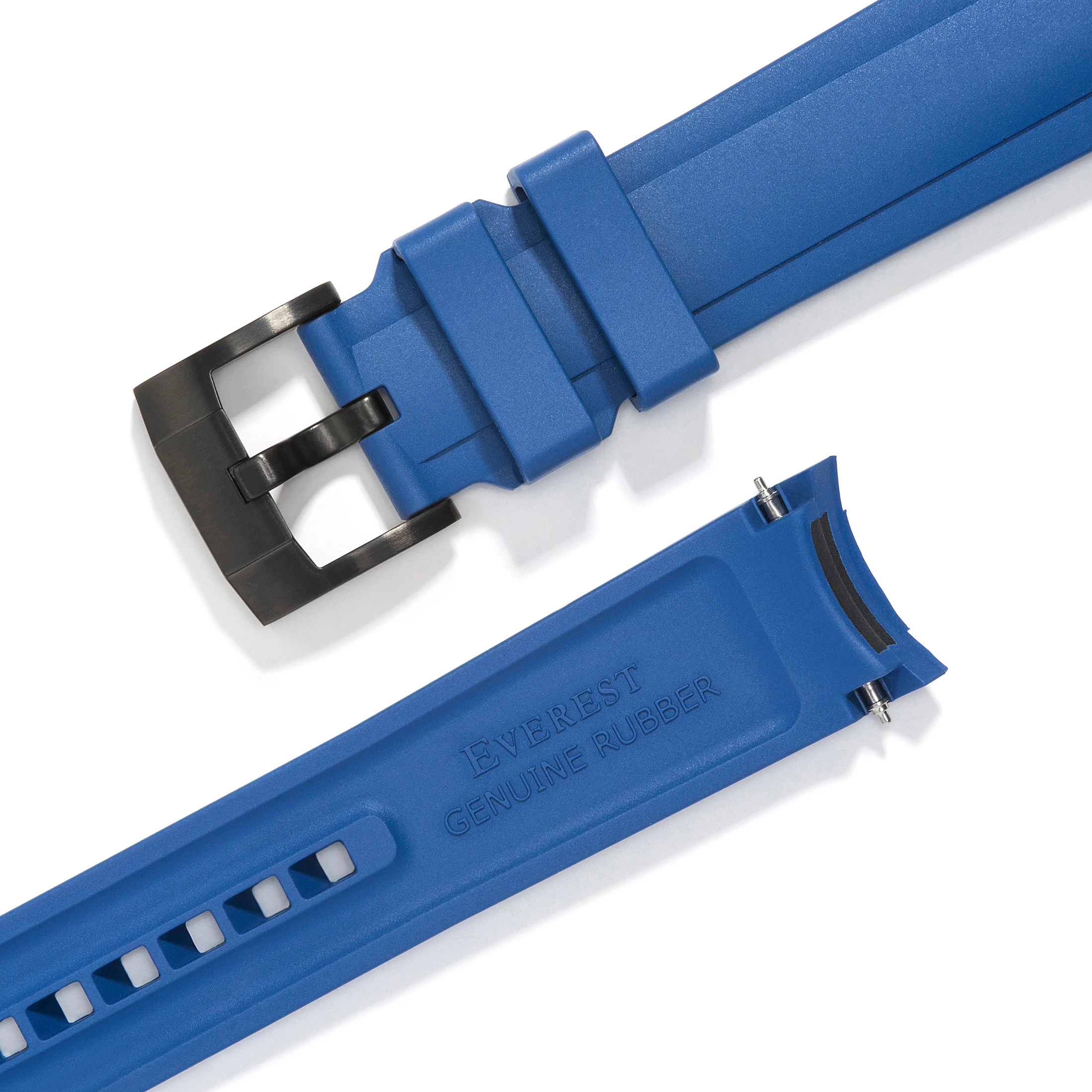 Curved End Rubber Strap for Rolex Ceramic Daytona with Tang Buckle - Image 9