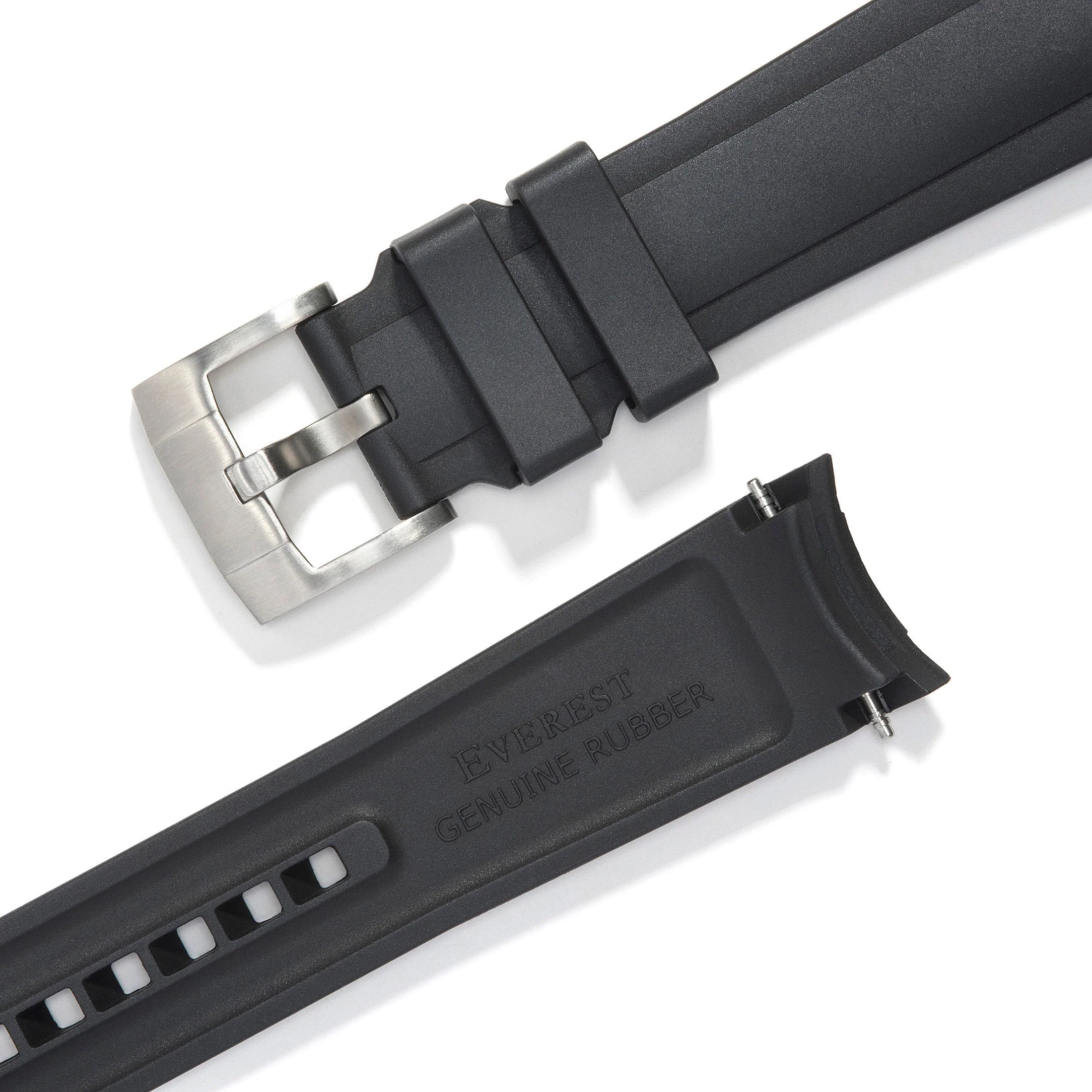 Curved End Rubber Strap for Rolex Sea-Dweller with Tang Buckle - Image 3