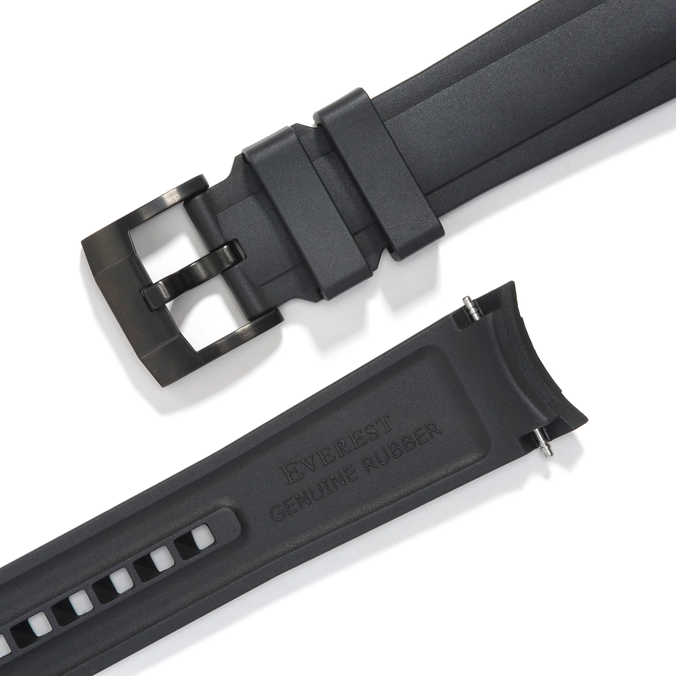 Curved End Rubber Strap for Rolex Sea-Dweller 43mm with Tang Buckle - Image 8