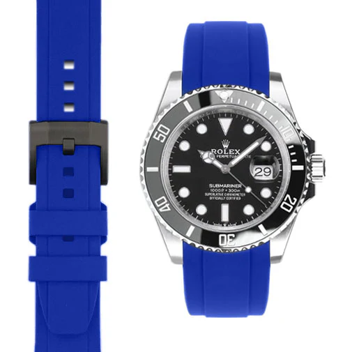 Curved End Rubber Strap for Rolex Submariner 41mm with Tang Buckle (2020 Release) - Image 19