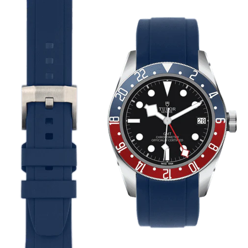 Curved End Rubber Strap for Tudor Black Bay GMT - Image 3